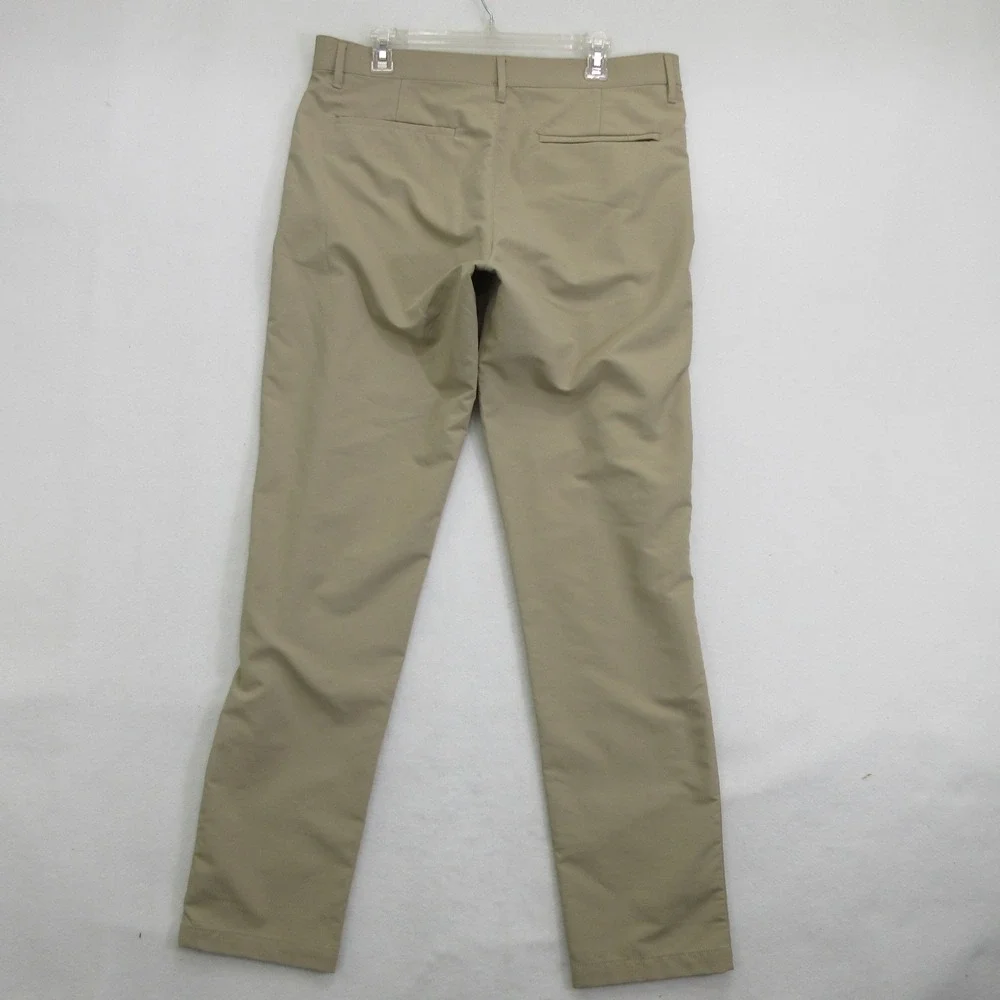Banana Republic Men's Pants 34x34 Golf Khaki Tan Polyester Performance Stretch